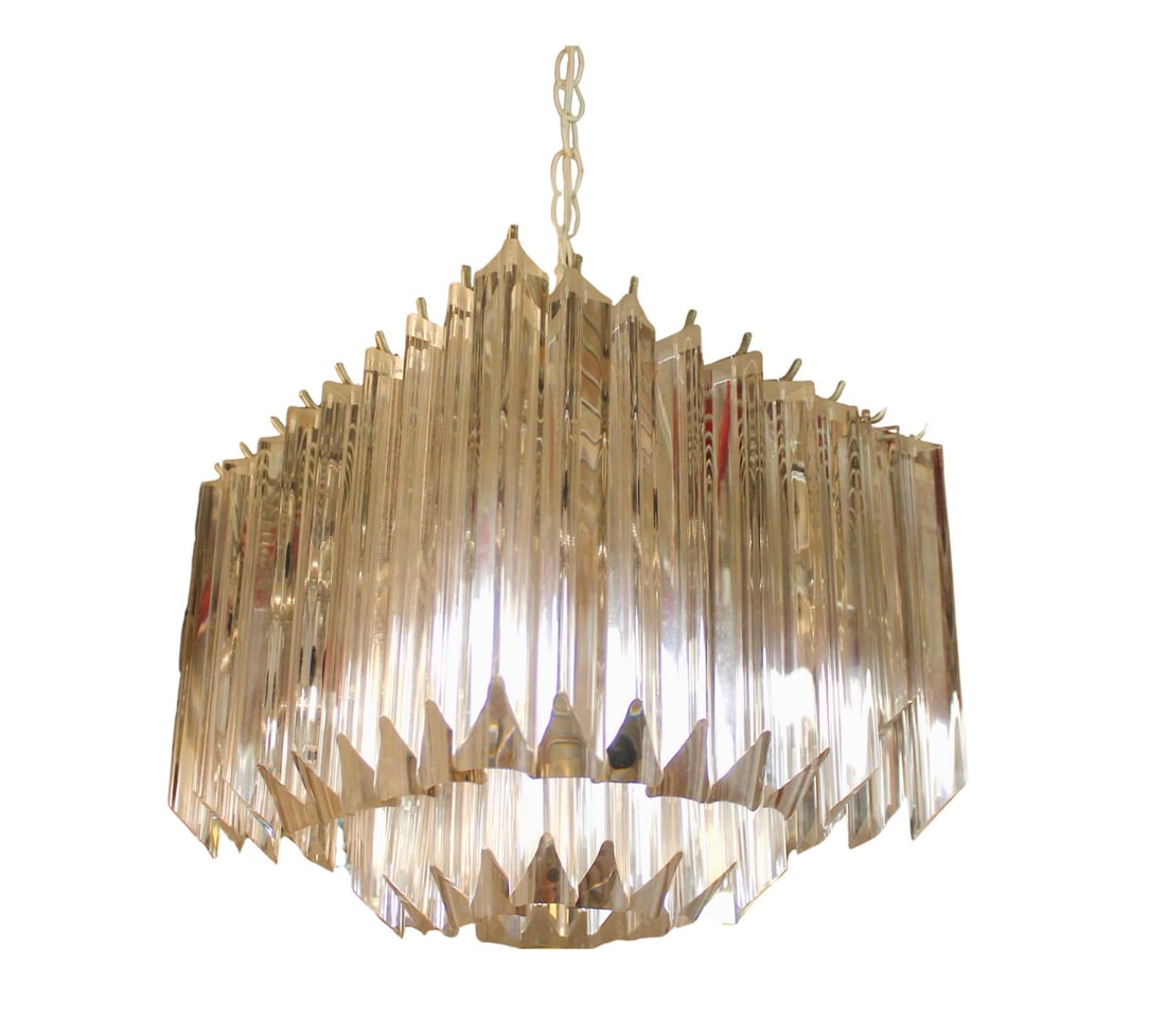 Diamond Shaped Waterfall Prism Chandelier (1 of 6)