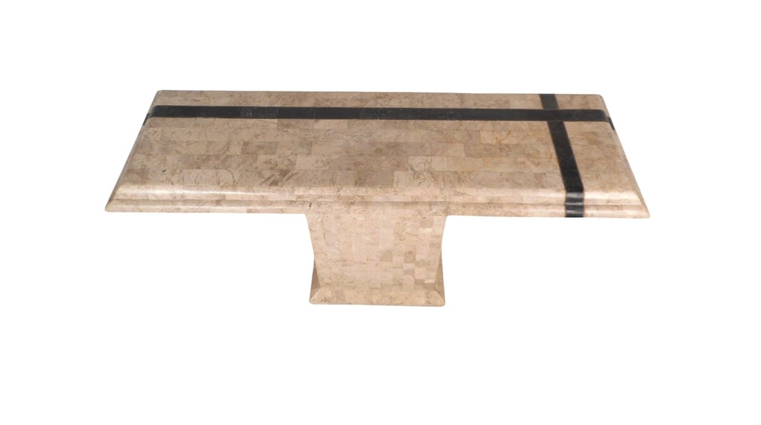 Mid-Century Maitland-Smith Style Tessellated Stone Console Table (1 of 9)