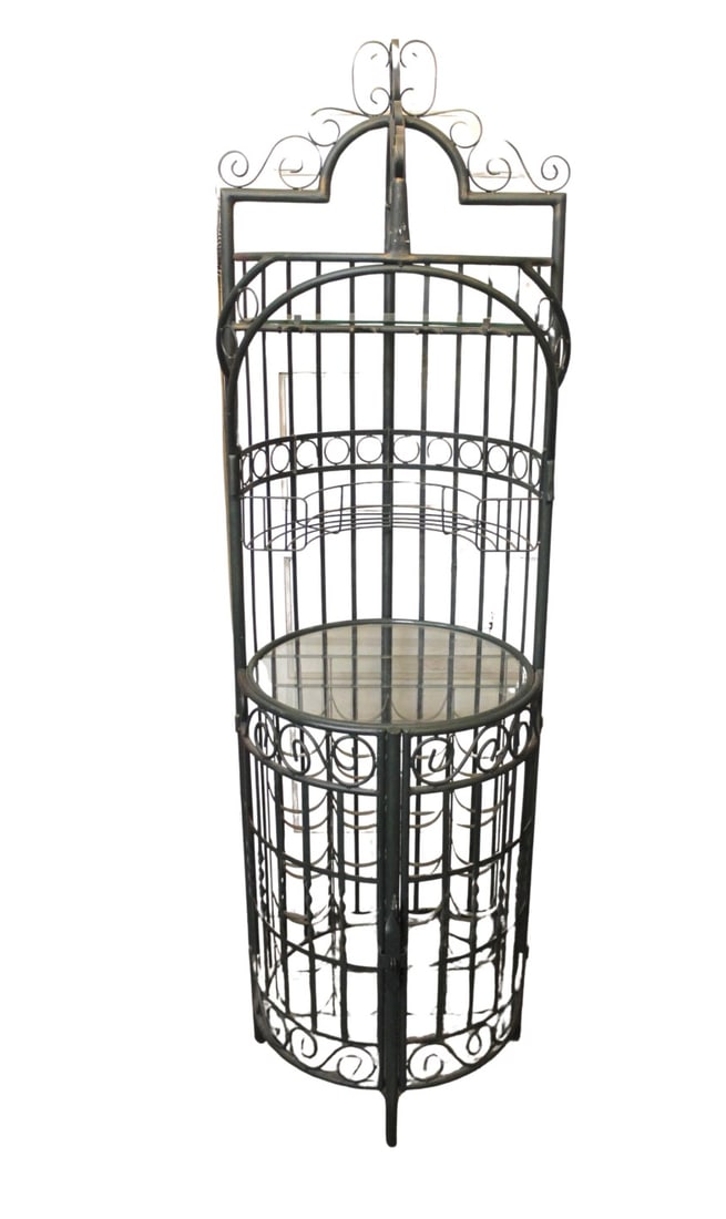 Antique Style Iron Wine Cabinet (1 of 6)