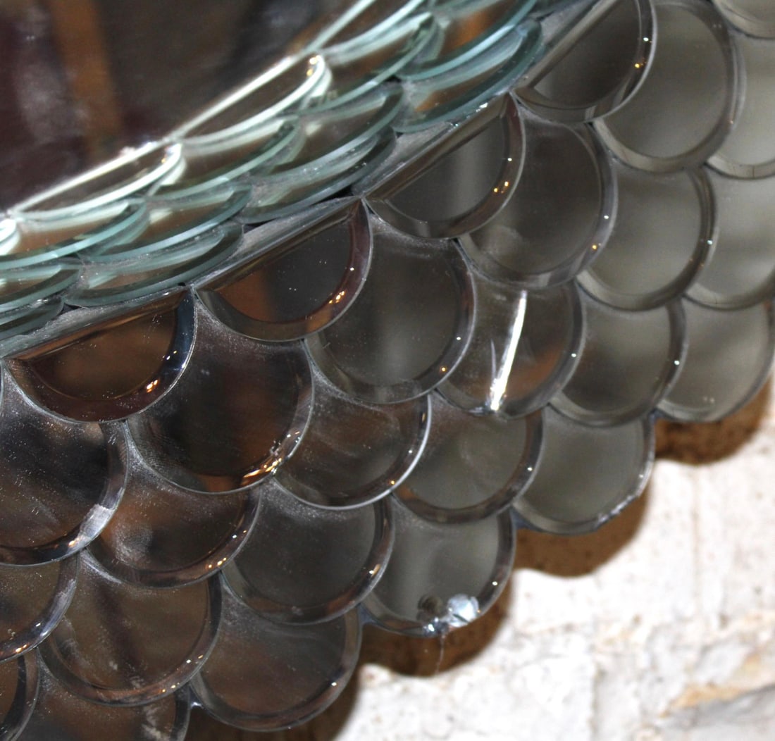 Large Scalloped Mirror by Howard Elliott - 4