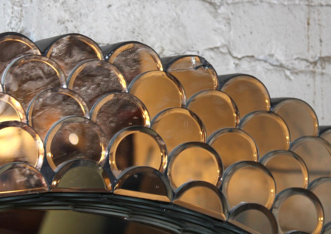 Large Scalloped Mirror by Howard Elliott - 5