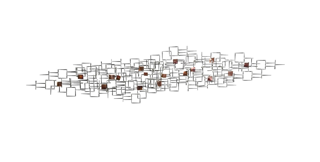 Large Mid-Century Brutalist Welded Nail Sculpture: Make a dramatic statement with this Large Brutalist Welded Nail Sculpture, a striking example of mid-century industrial art. Crafted from countless forged and welded nails, this piece embodies the raw