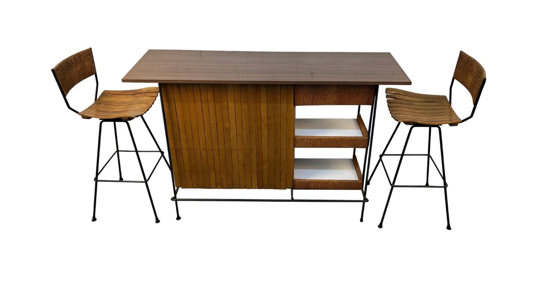 Vintage Rattan Bar Set by Arthur Umanoff (1 of 14)