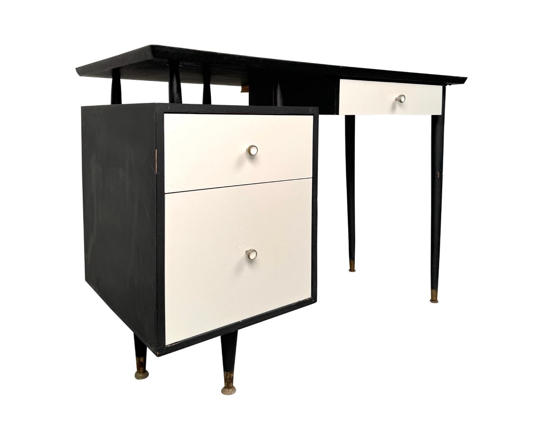 Mid-Century Writing Desk by Arden: Channel classic mid-century style with this elegant Writing Desk by Arden, a beautiful example of streamlined design and everyday functionality. Crafted with clean lines, warm wood tones, and