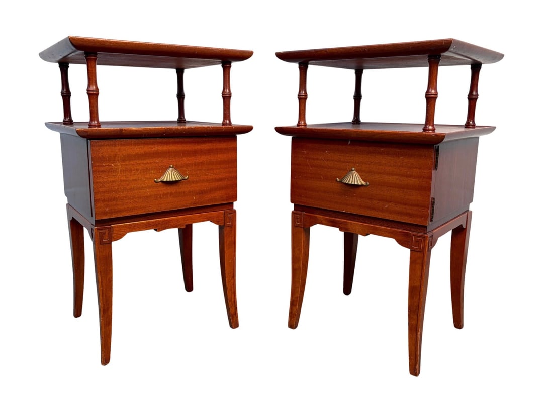 Mid-Century Chinoiserie "Pagoda" Nightstands By R-Way Furniture (1 of 14)