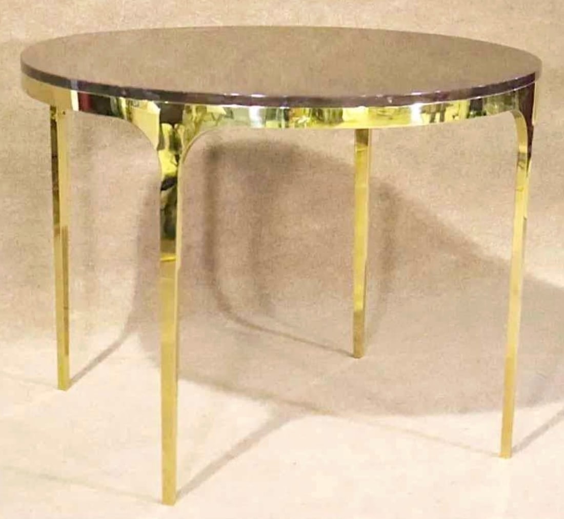 Mid-Century Brass Dining Table - 2