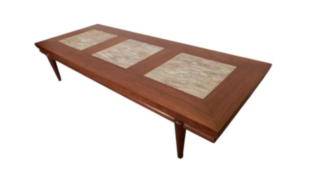 Mid-Century Modern Coffee Table with Marble Inserts by John Widdicomb (1 of 7)