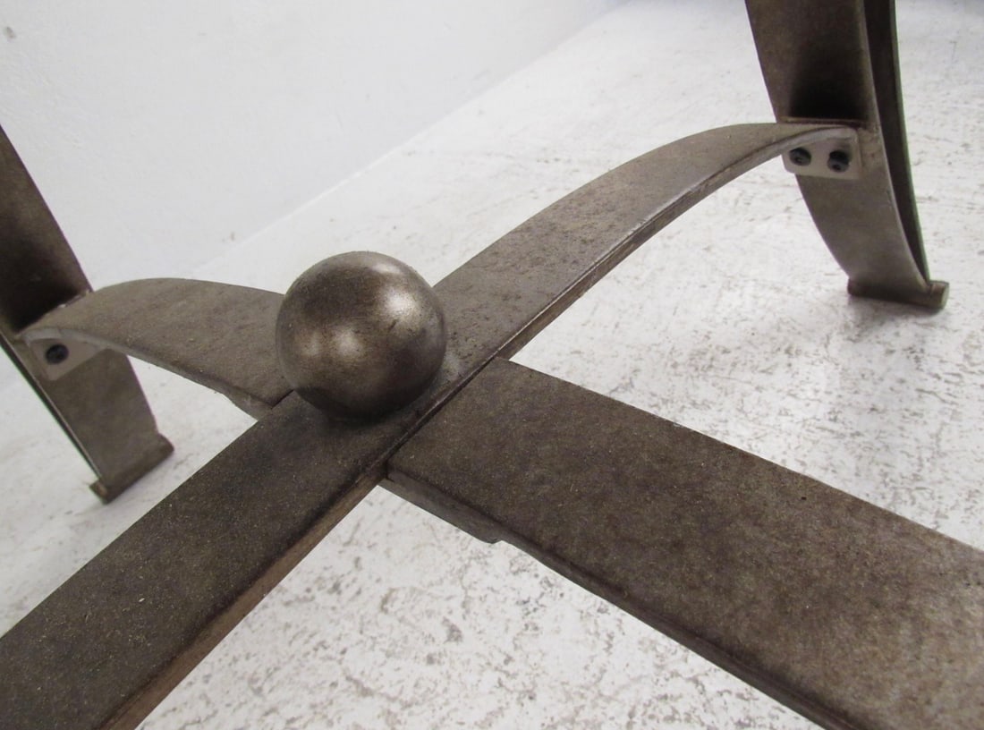 Slate Stone Top Metal Side Table - 10