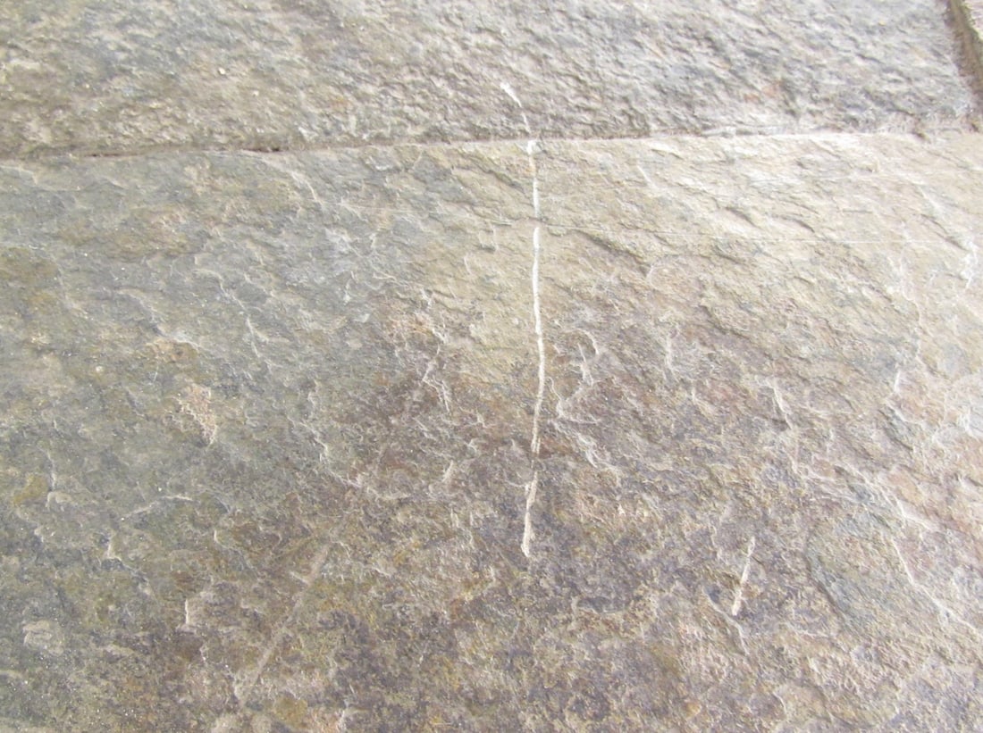 Slate Stone Top Metal Side Table - 15