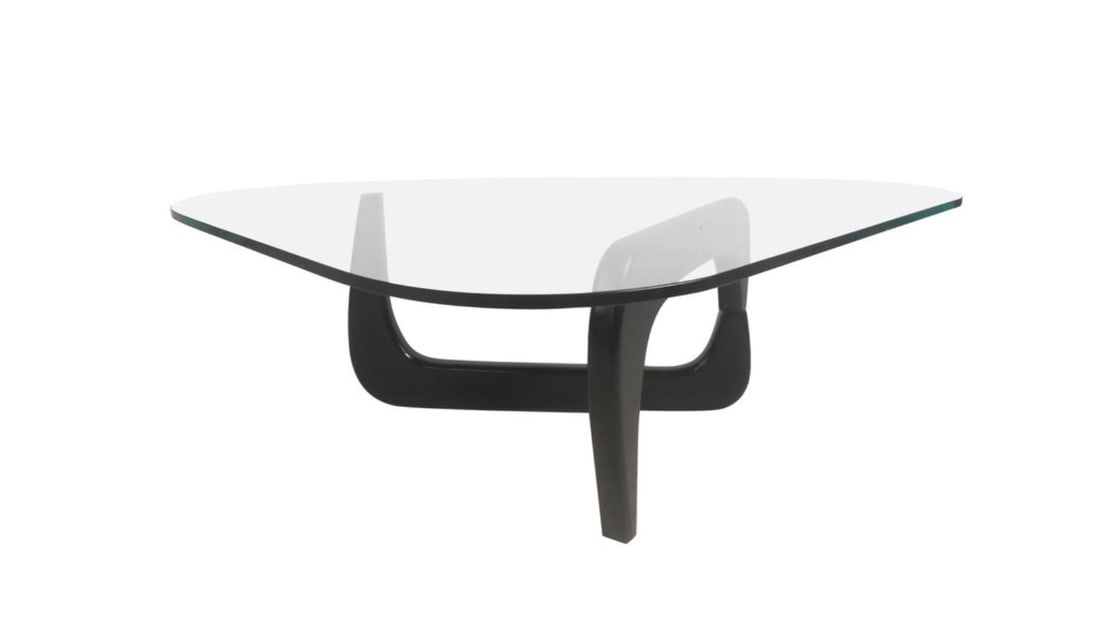 Noguchi Style Coffee Table: Vintage modern inspired cocktail table in the style of Isamu Noguchi for Herman Miller. Simple and elegant design that effectively shows off your decorative flooring. // PICKUP LOCATION: WALL, NJ