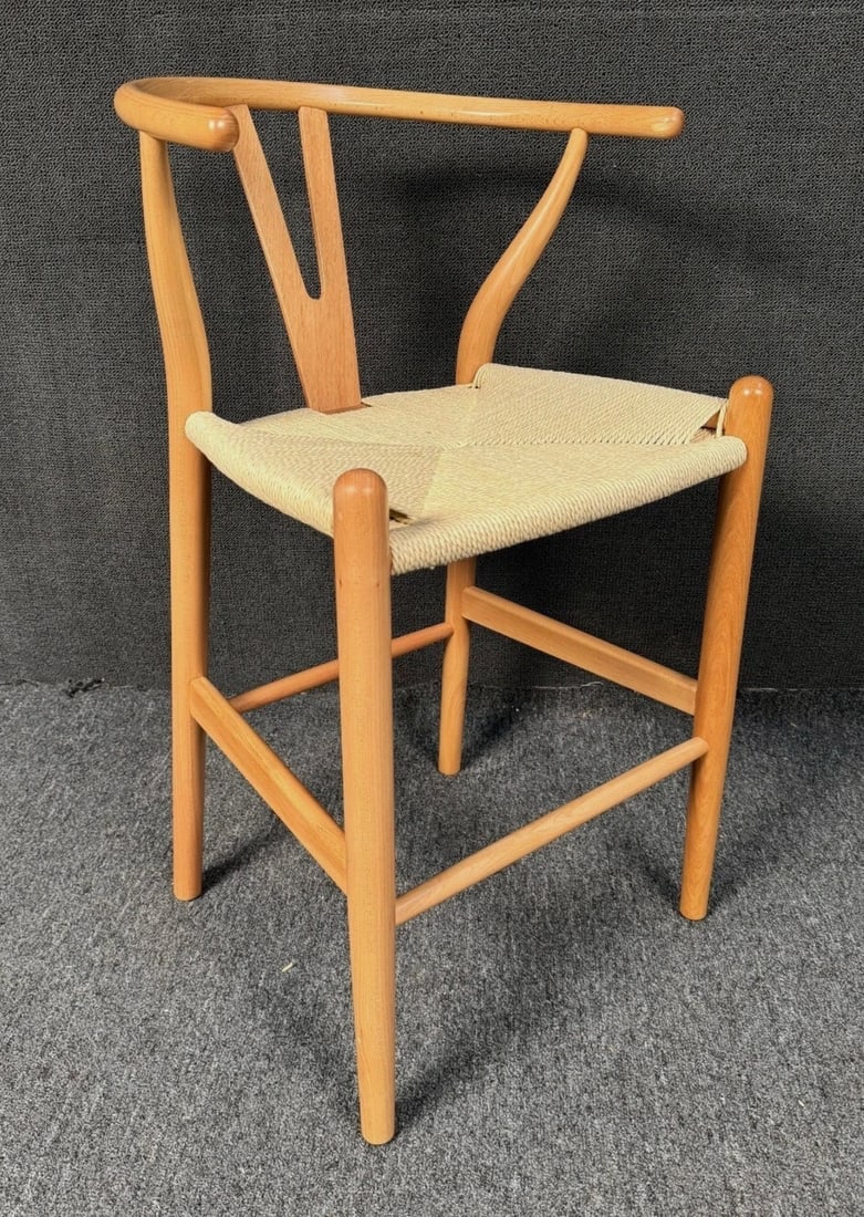 Vintage Style Wishbone Bar Stools - 10