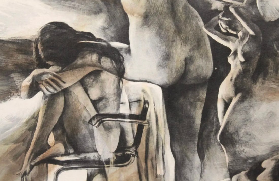 Jonas Gerard Numbered Lithograph 'Nude Composite' - 4