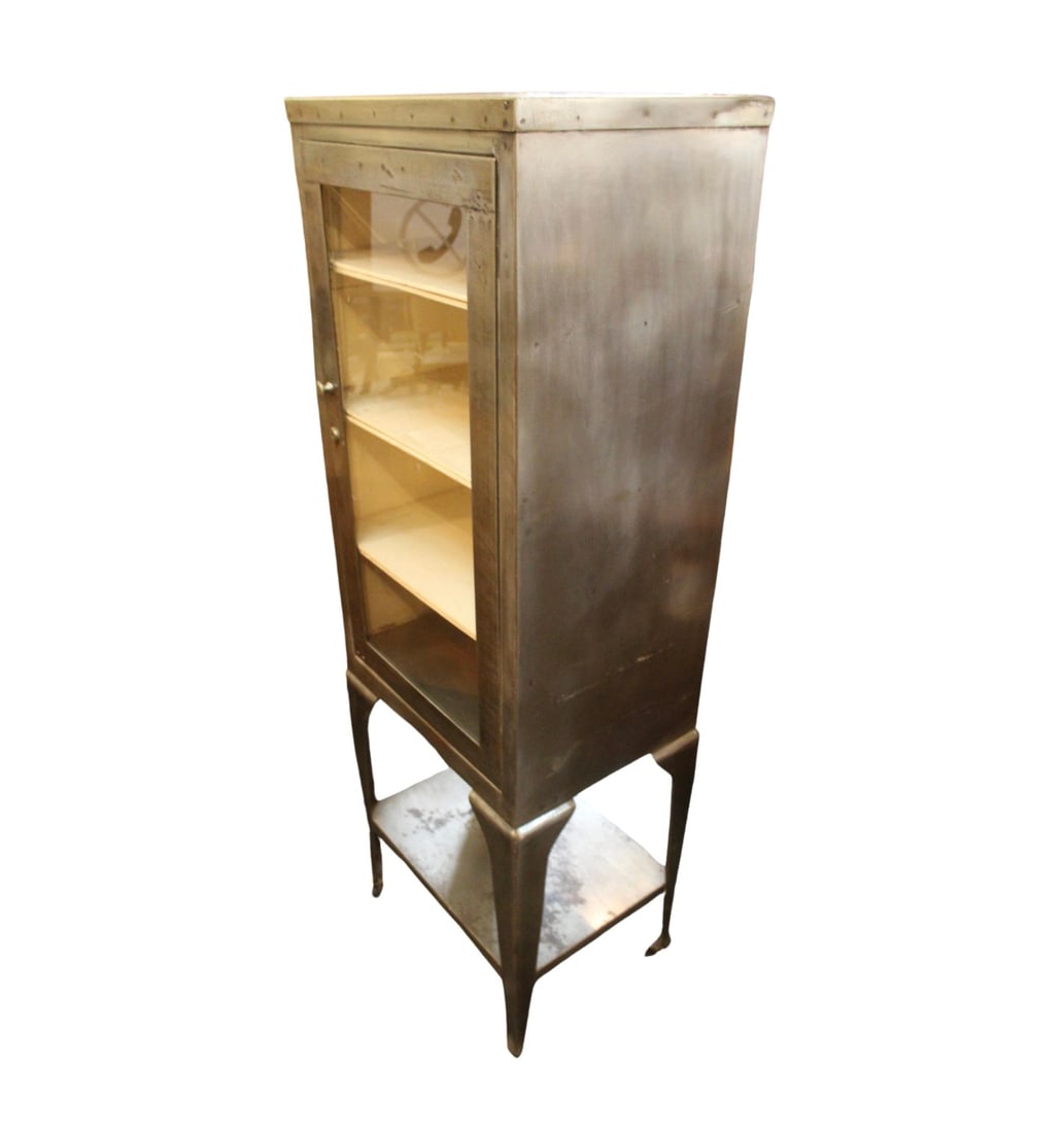 Industrial Metal Display Cabinet, Mid-20th Century (1 of 20)