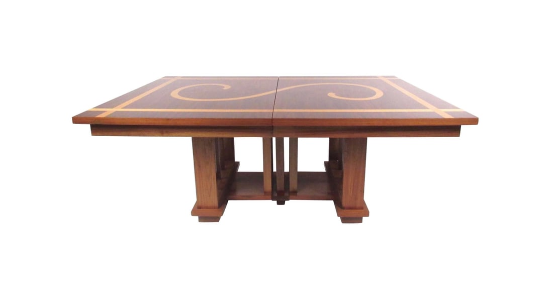 Deco Style Expandable Dining Table attr Frank Lloyd Wright - 2