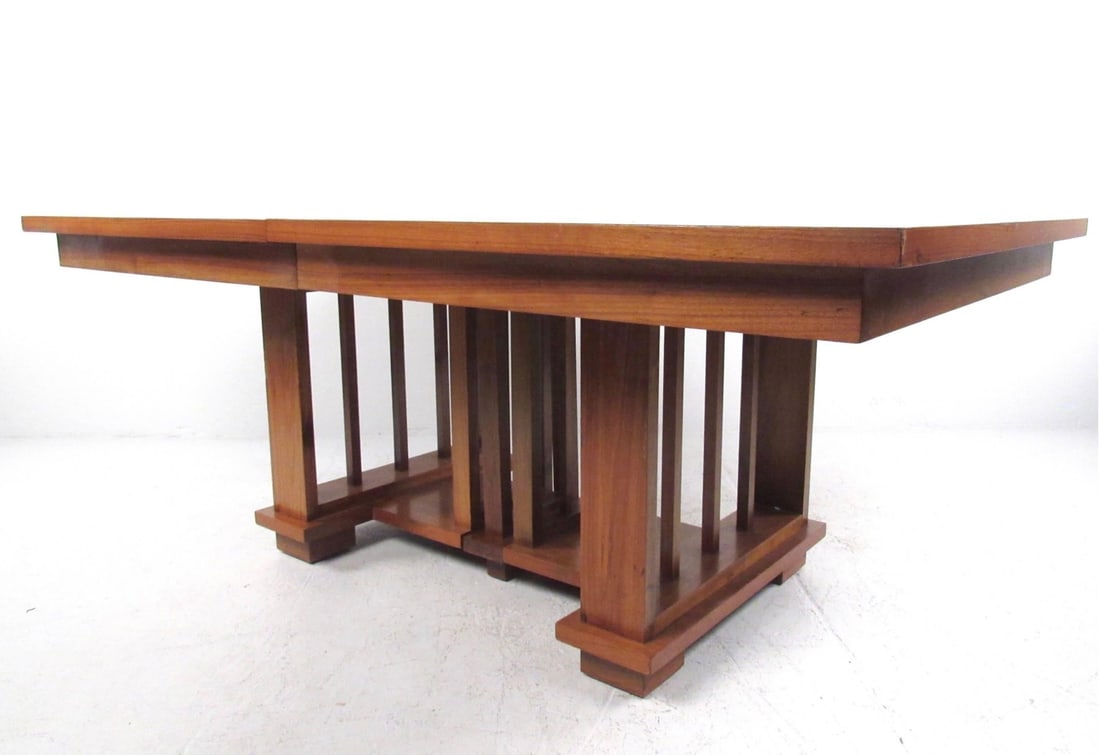 Deco Style Expandable Dining Table attr Frank Lloyd Wright - 4
