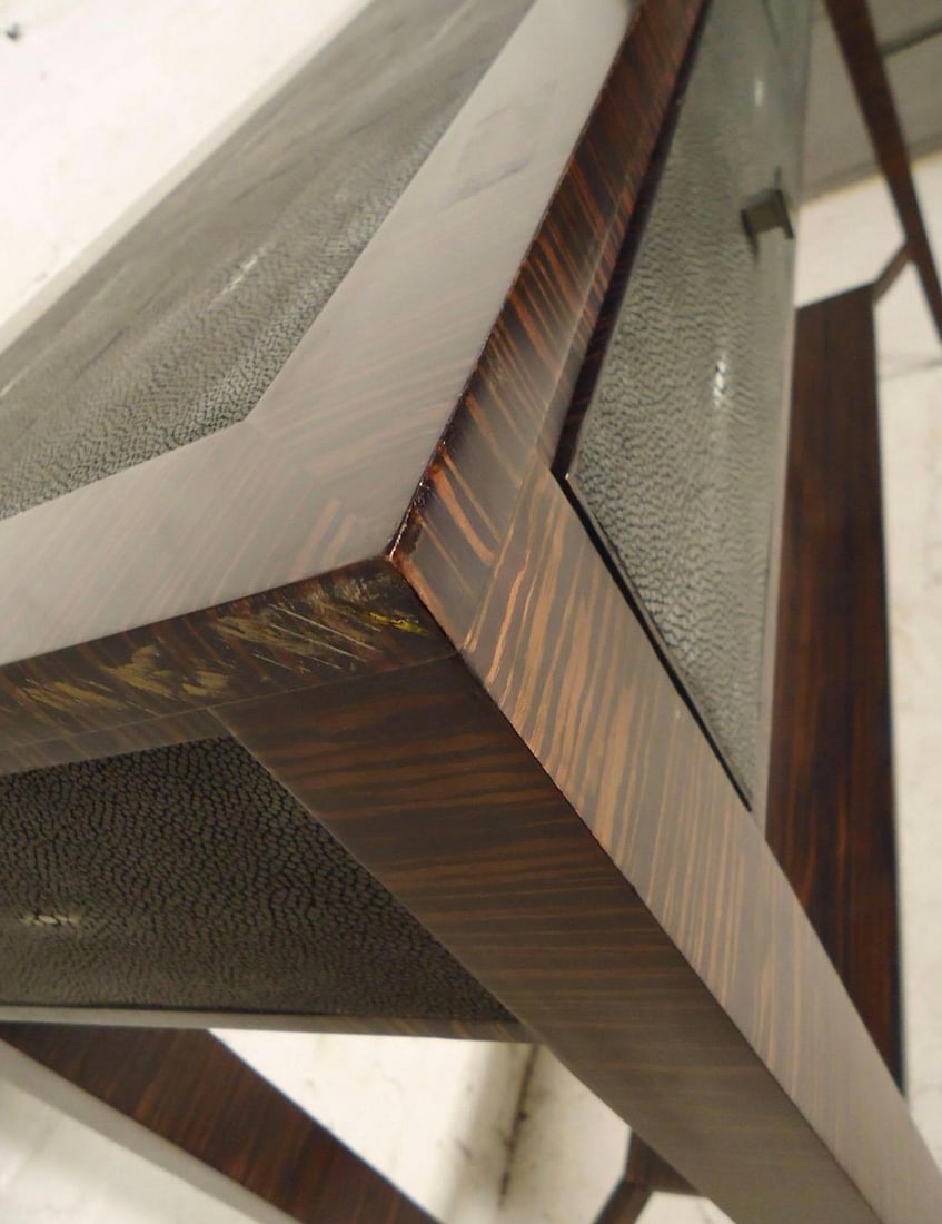 Deco Style Console Table by Jonathan Charles w/ Shagreen - 7
