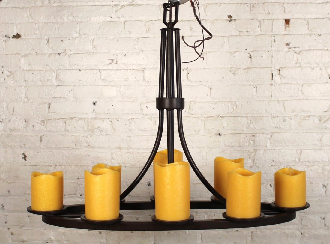 Eight Light Oval Chandelier - 2