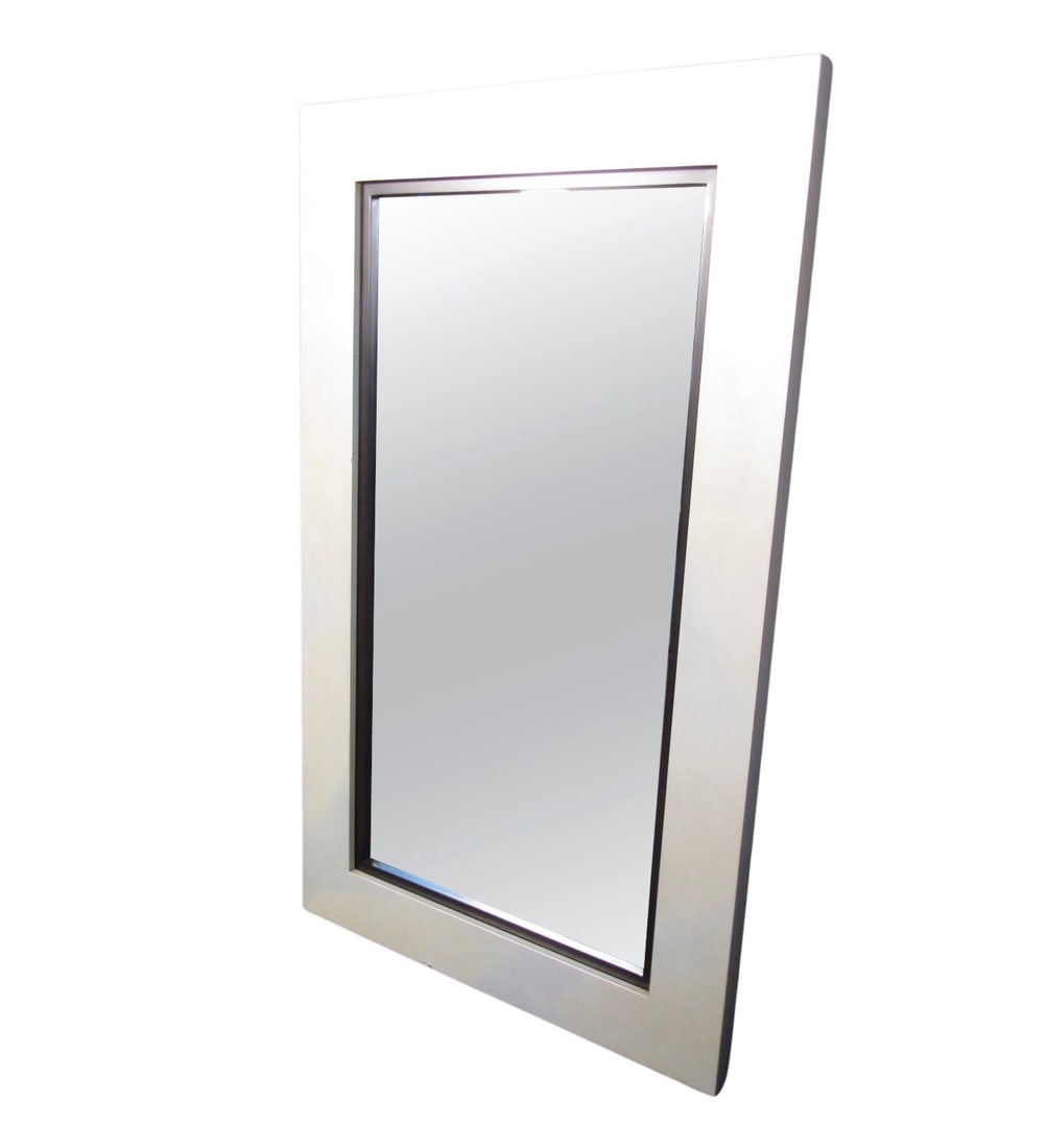 Vintage 6 Foot Mirror: Vintage oversized mirror standing at six feet tall featuring a metal and one large/sturdy hanging rail. // PICKUP LOCATION: BROOKLYN, NY // Condition: Good. Wear consistent with age and use. Minor fad
