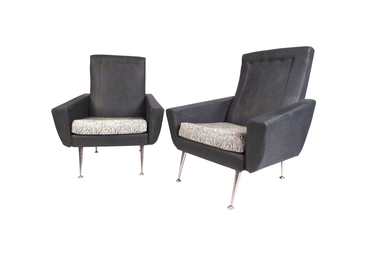 Pair of Italian High Back Lounge Chairs (1 of 10)