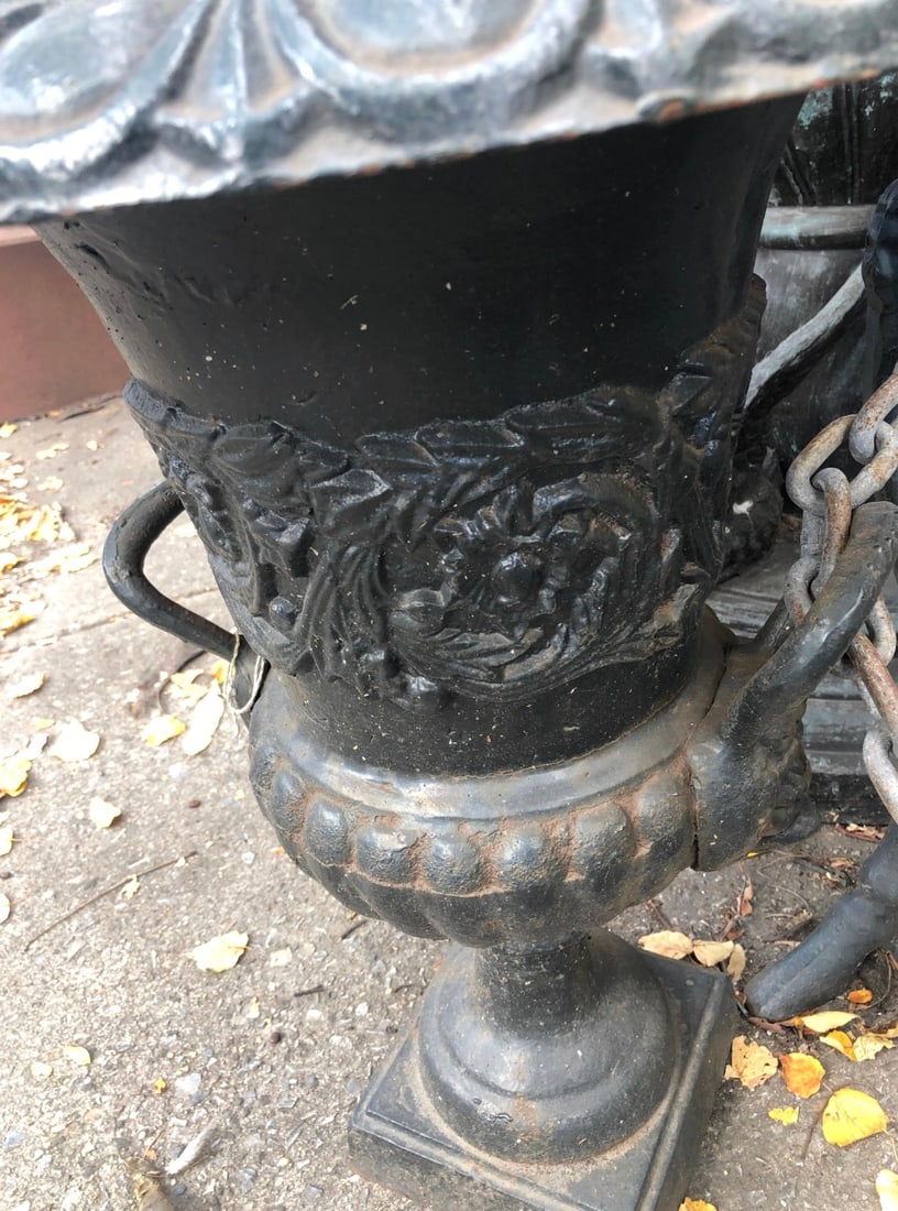 Cast Iron Garden Urns - 6