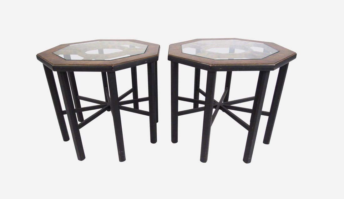 Pair of Mastercraft Style End Tables (1 of 10)