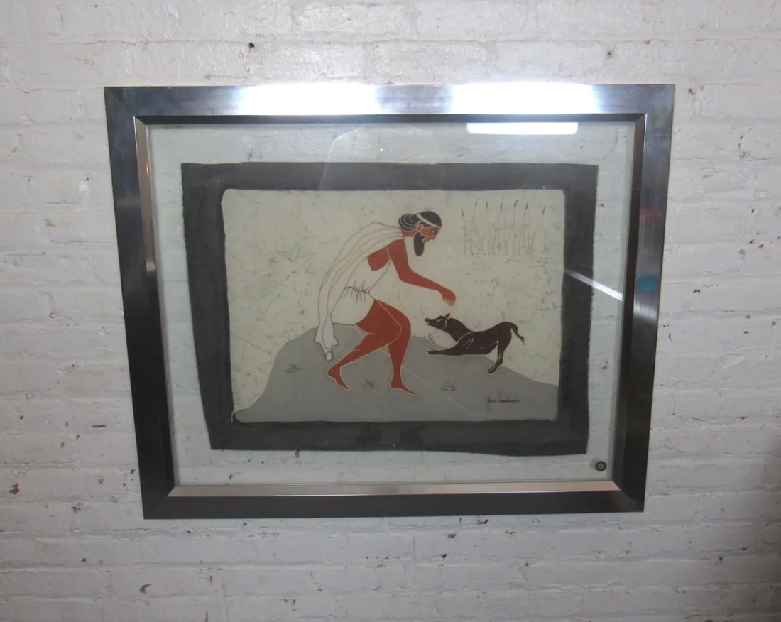 Framed Egyptian-Themed Artwork - 5