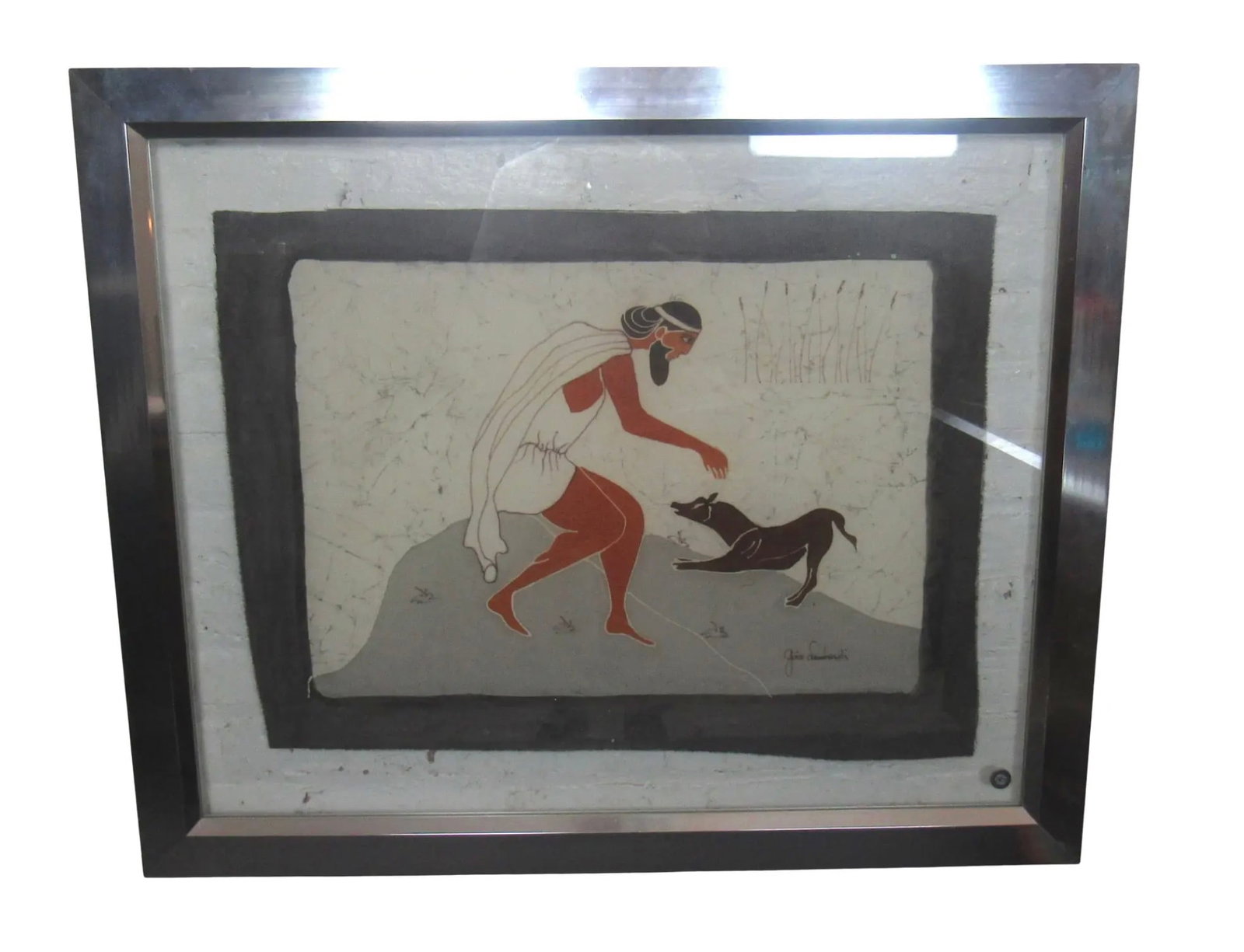 Framed Egyptian-Themed Artwork - 6