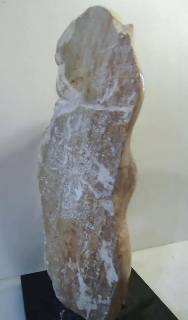 Signedd Female Marble Sculpture - 5