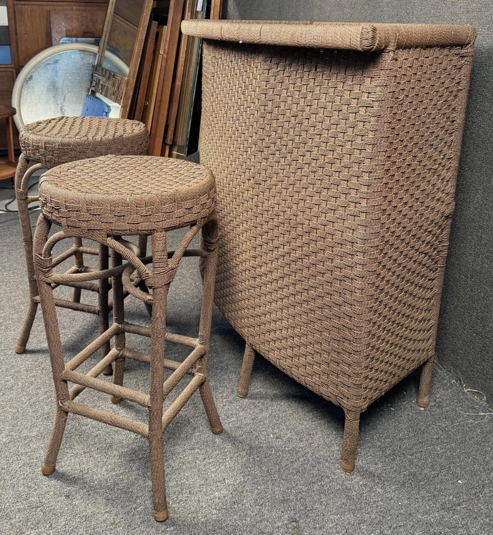 Woven Outdoor Bar Set - 2