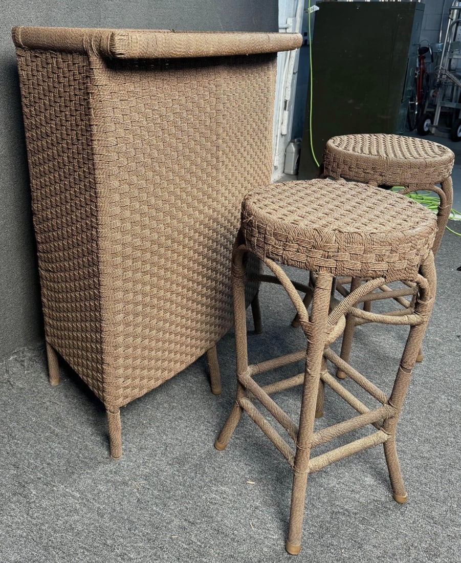 Woven Outdoor Bar Set - 3