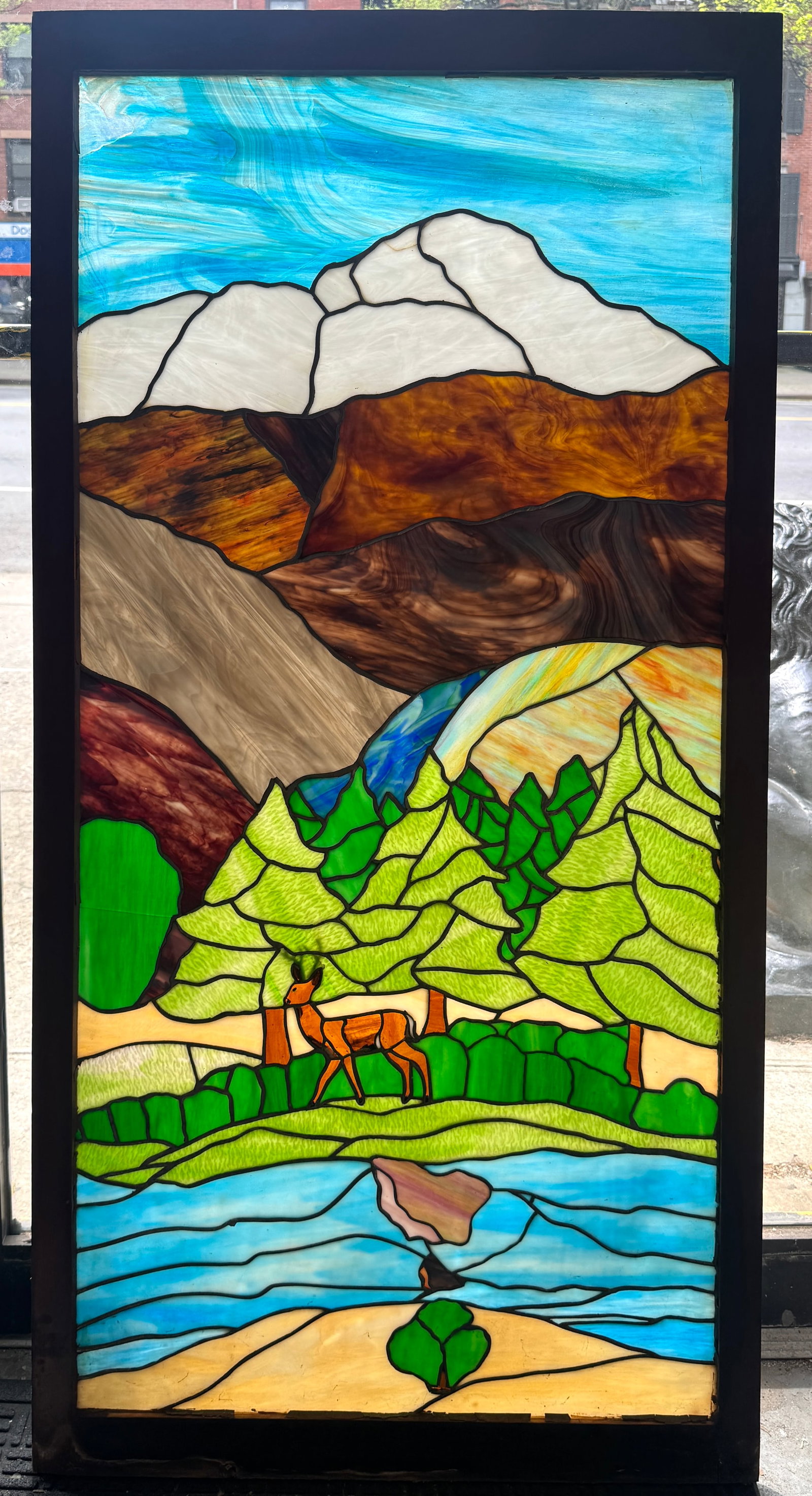 Vintage Tiffany Style Stained Glass Panel (1 of 9)
