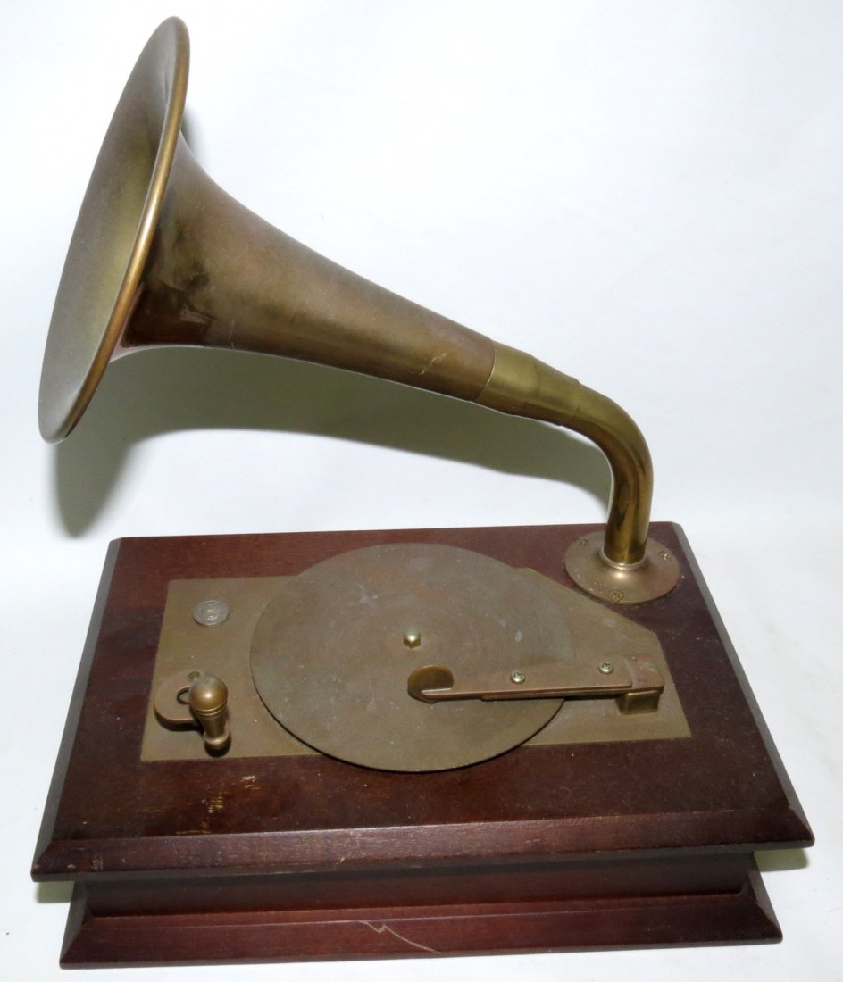 Phonograph Shaped Music Box, Buenos Aires: H-10" W-10" D-6"Est. Shipping = $ 20 to USA