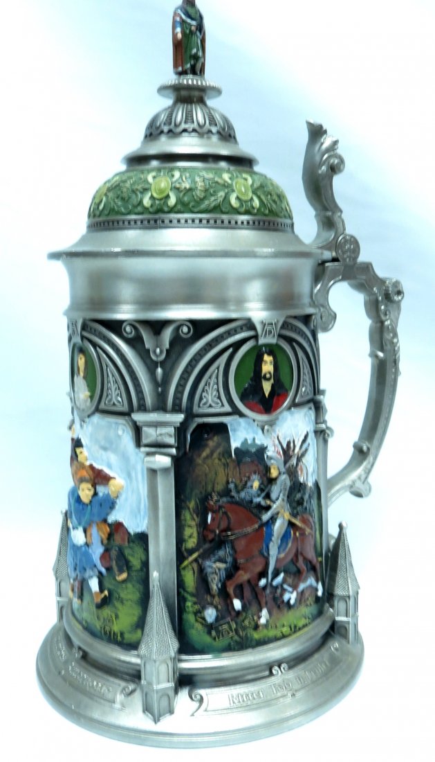 Beer Stein - Albrecht Durer - Enamel H: 8": Est Shipping $ 28 to USA