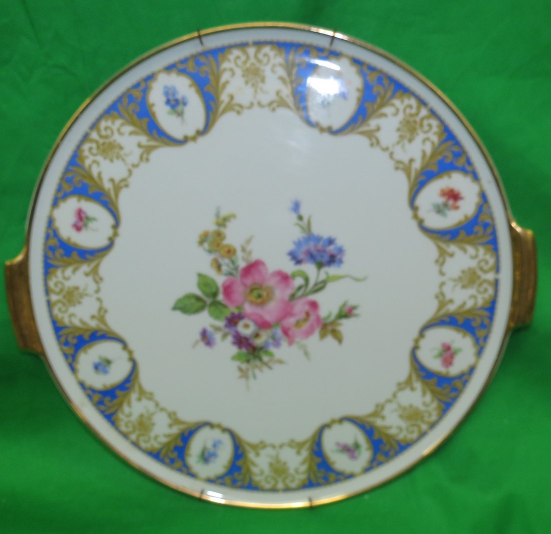 Bavaria Porcelain Plate marked AK, Dia: 12" (1 of 3)