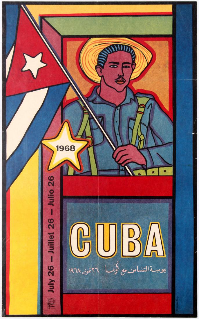 Cuba Propaganda Poster OSPAAAL Cuba 1968 R. Martinez: Original vintage Cuban propaganda poster Cuba 1968 July 26 published by the Organisation of Solidarity with the People of Asia Africa and Latin America (OSPAAAL), an organisation founded in Havana Cub