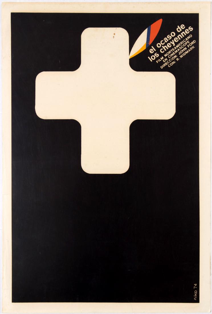 Cuba Movie Poster Cheyenne Autumn Niko Western USA: Original vintage movie poster for El Ocaso De Los Cheyennes - Cuban release of US epic Cheyenne Autumn Western directed by John Ford starring Richard Widmark, Carroll Baker, James Stewart and Edward G