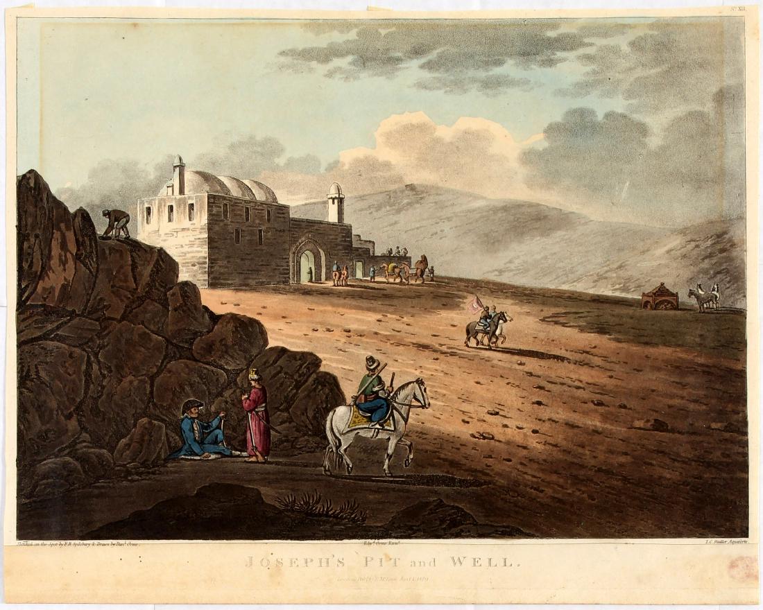 Antique Engraving Josephs Pit And Well Israel: Antique Engraving hand coloured Joseph's Pit and Well. The ruins at Jubb Yussef ("Josephâ€™s Well" in English, Arabic: Ø¬ÙØ¨Ù‘ ÙŠÙÙˆØ³ÙÙâ€Žâ€Ž in Arabic, Hebrew: ×’×�