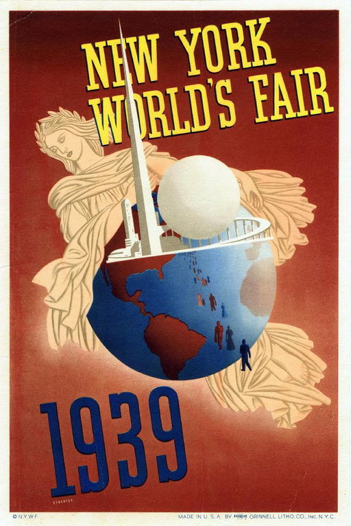 Travel Poster New York World Fair 1939 Art Deco Jan 27 2018 Antikbar Original Vintage Posters In United Kingdom