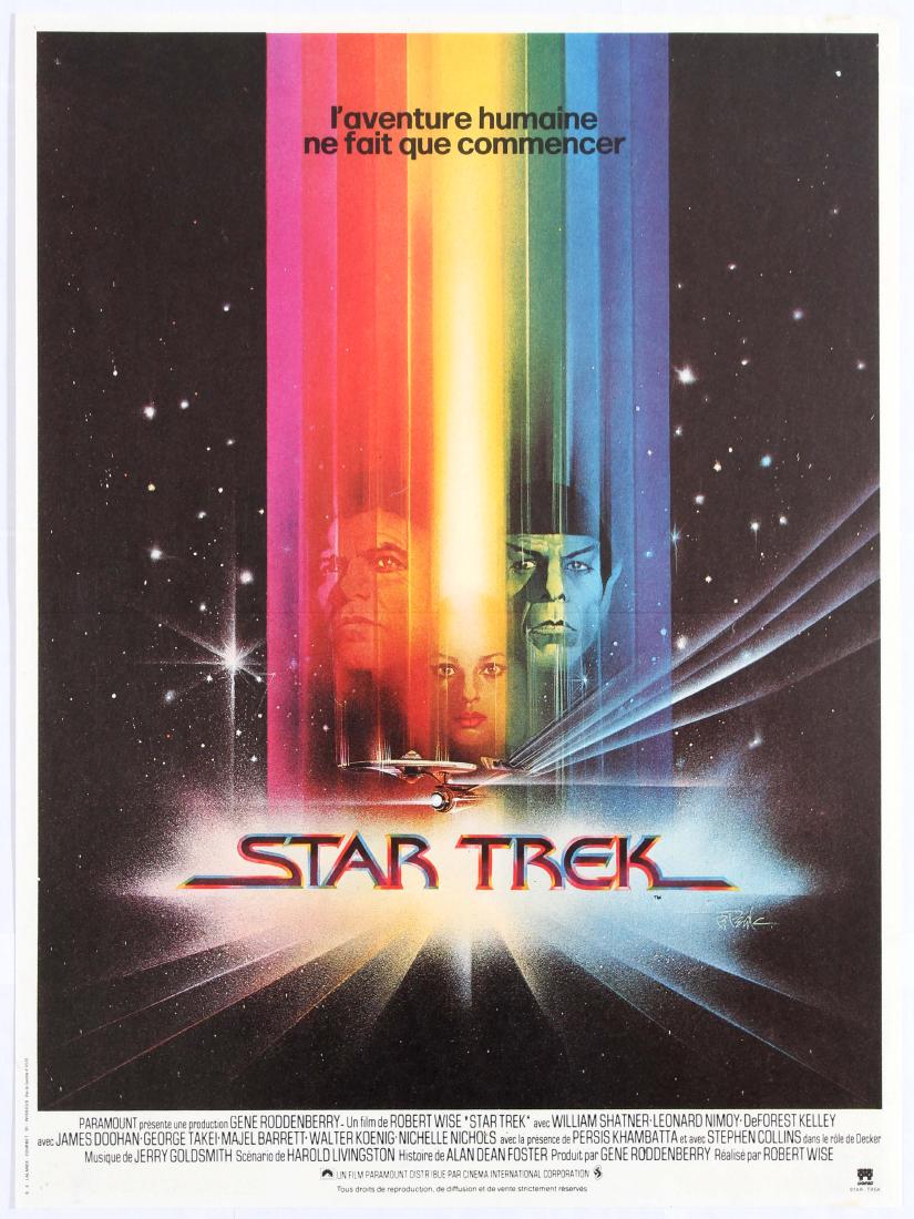 Original Movie Poster Star Trek: Original vintage movie poster for the futuristic sci-fi cult classic film Star Trek: The Motion Picture directed by Robert Wise and starring William Shatner (as Captain James T. Kirk), Leonard Nimoy (