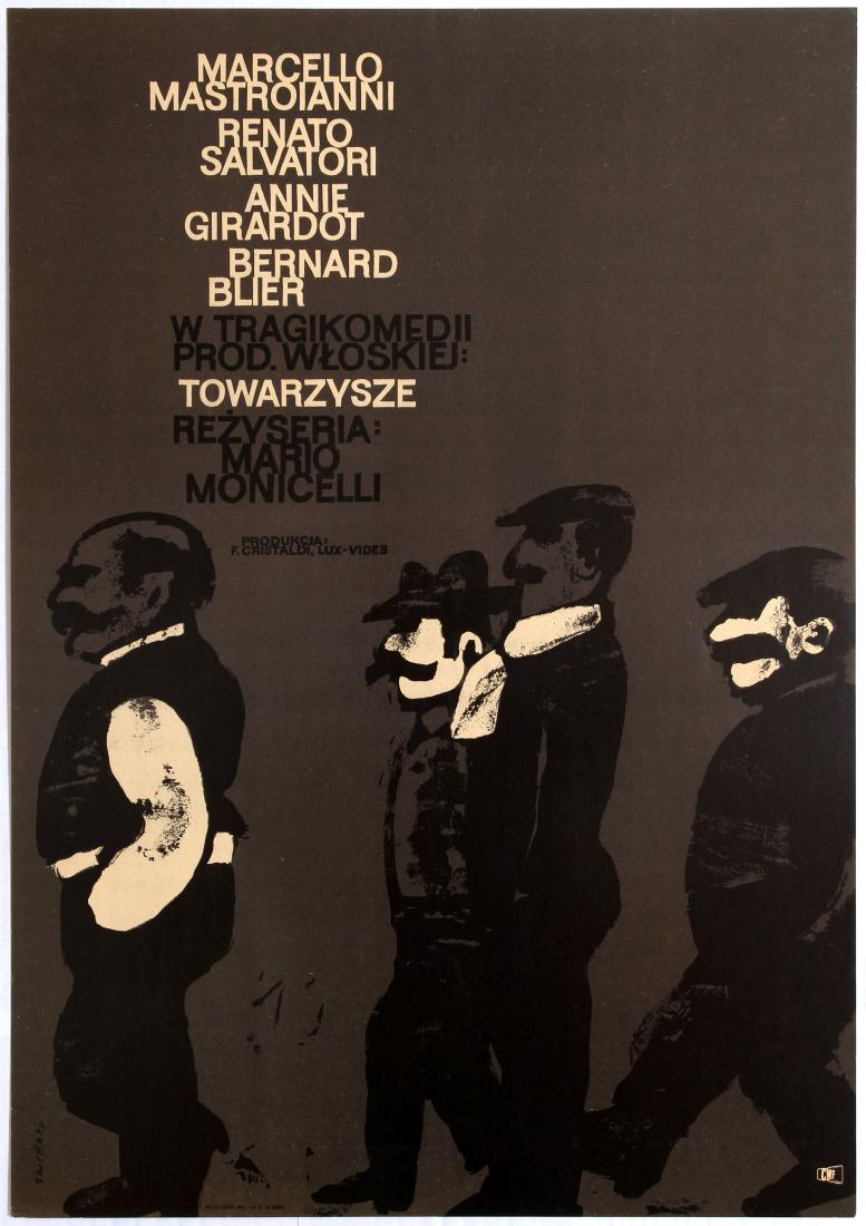 Movie Poster Italy The Organizer Waldemar Swierzy: Polish Movie Original Vintage Poster for the Italian film The Organizer (Towarzysze) â€“ Waldemar Swierzy Directed by Mario Monicelli - Starring: Marcello Mastroianni, Renato Salvatori, Annie Gir