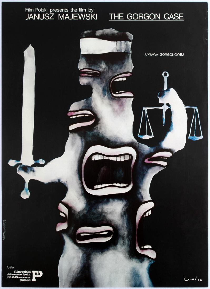 Movie Poster The Gorgon Case Poland Jan Lenica: Movie Original Vintage Poster for the Polish film The Gorgon Case (Sprawa Gorgonowej) â€“ Jan Lenica English Original Vintage Poster â€“ Directed by Janusz Majewski - Country: Poland. Year: