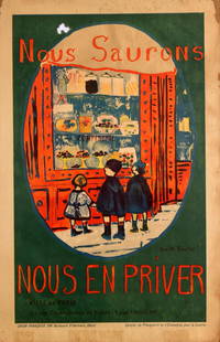 War Poster We Will Manage To Do Without WWI Rations: Original antique World War One food ration poster - Nous Saurons Nous en Priver / We Will Manage To Do Without (We Will Know How To Deprive Ourselves) - published by the French Union / Union