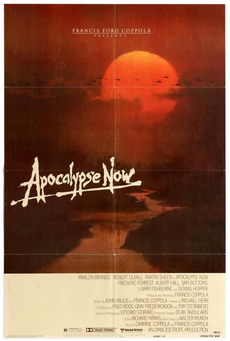 Movie Poster Apocalypse Now USA Francis Ford Coppola: Original vintage film poster for the Francis Ford Coppola movie set during the Vietnam War - Apocalypse Now - starring Martin Sheen, Marlon Brando and Robert Duvall. Classic image featuring military h