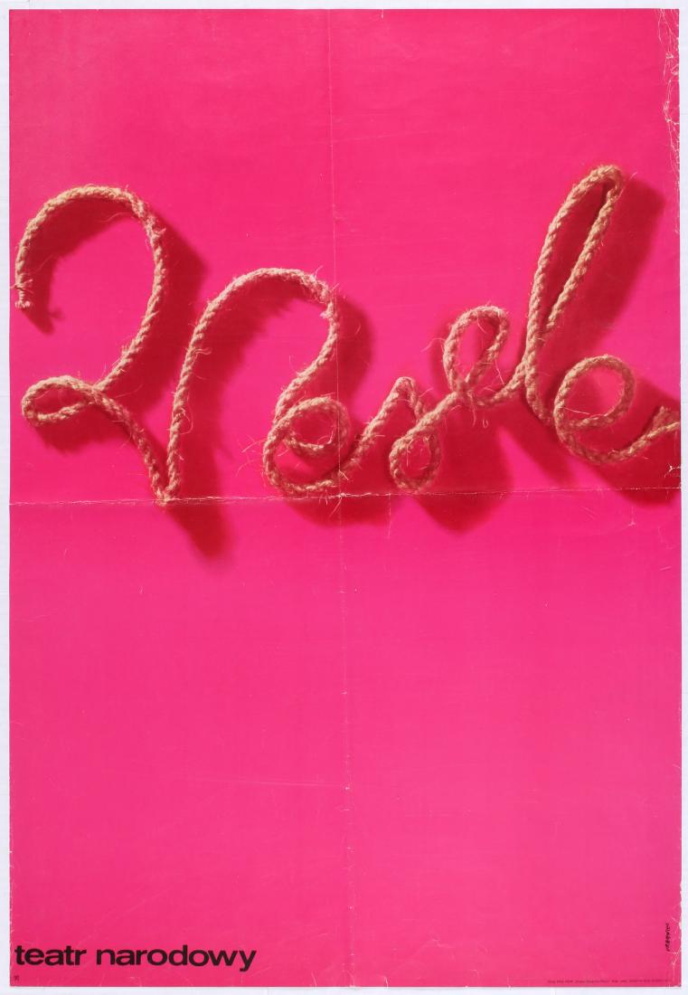 Advertising Poster Polish Theatre Wesele Wedding: Advertising Poster for a play Wedding - Wesele at the Polish Theatre - Teatr Narodowy. Country: Poland. Year: 1970s. Artist: Urbaniec. Size (cm): 97x66.5. Fair condition, folded as issued, creases and