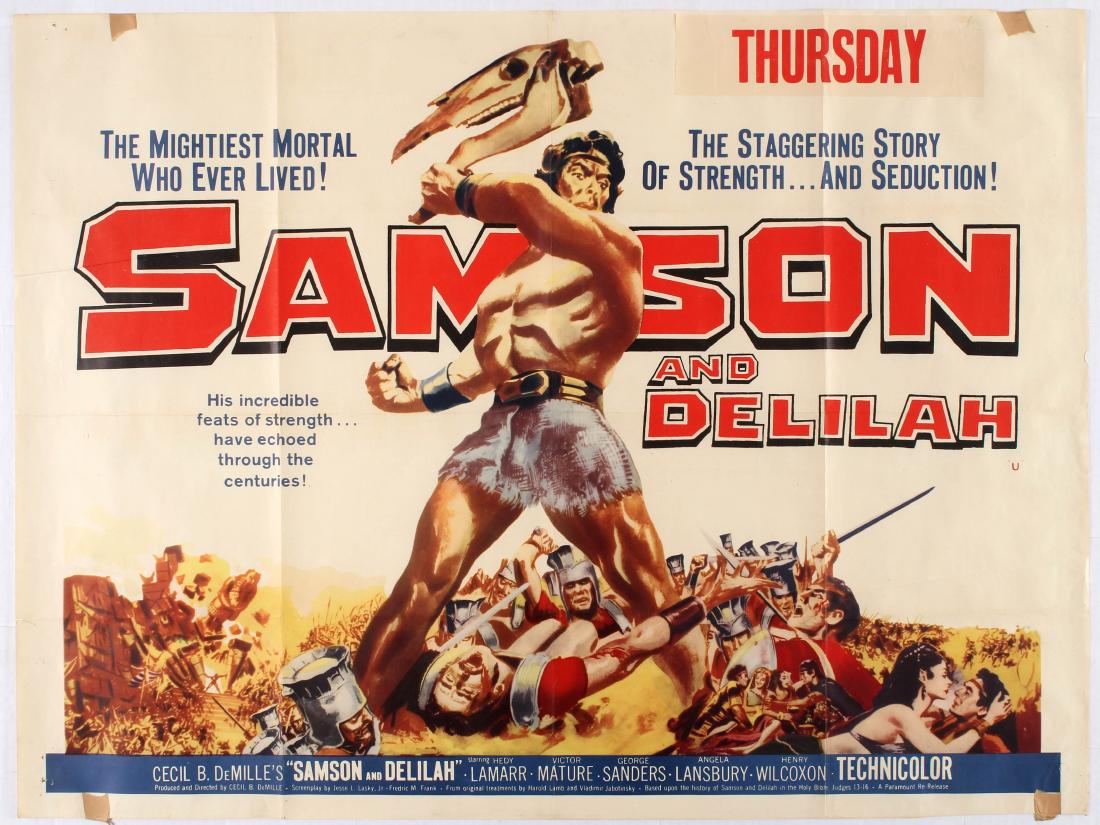 Movie Poster Samson and Delilah Oscars UK Quad - Feb 02, 2019 ...