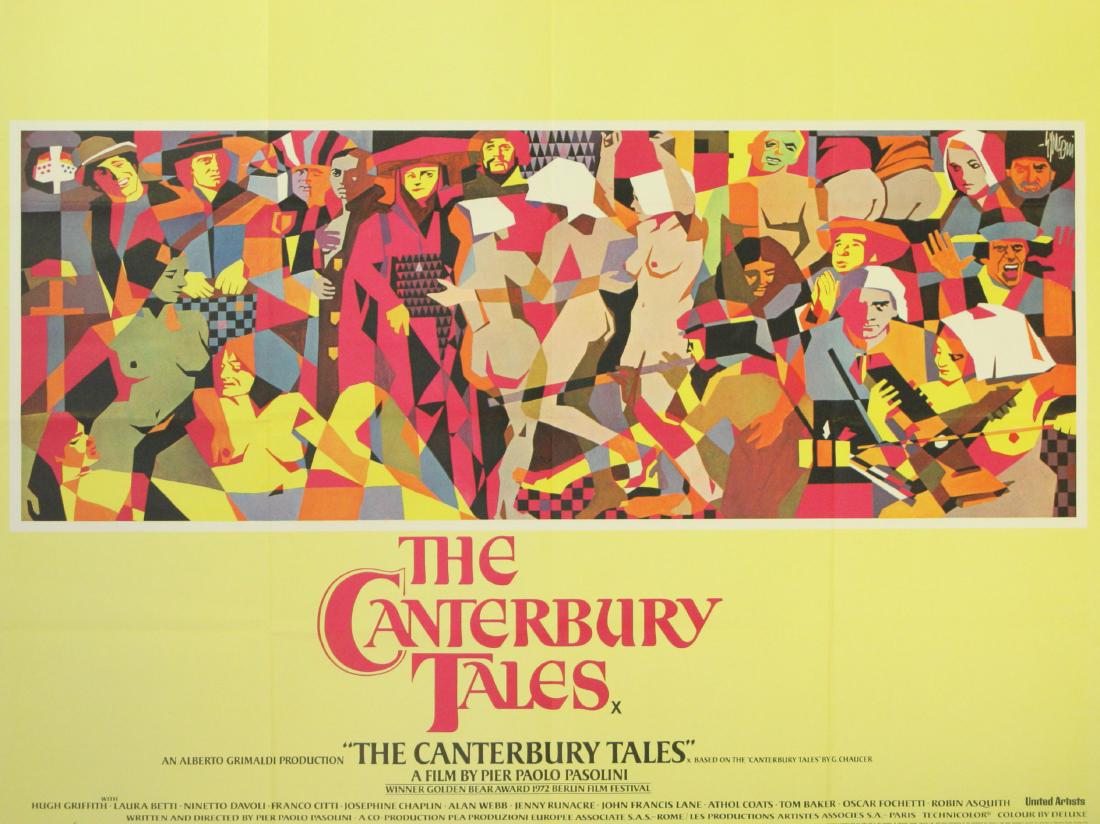 Movie Poster The Canterbury Tales Erotic Pasolini: Cinema Posters The Canterbury Tales. Original vintage movie poster for the Pier Paolo Pasolini film, The Canterbury Tales, starring Hugh Griffith, Laura Betti and Ninetto Davoli. The Canterbury Tales 