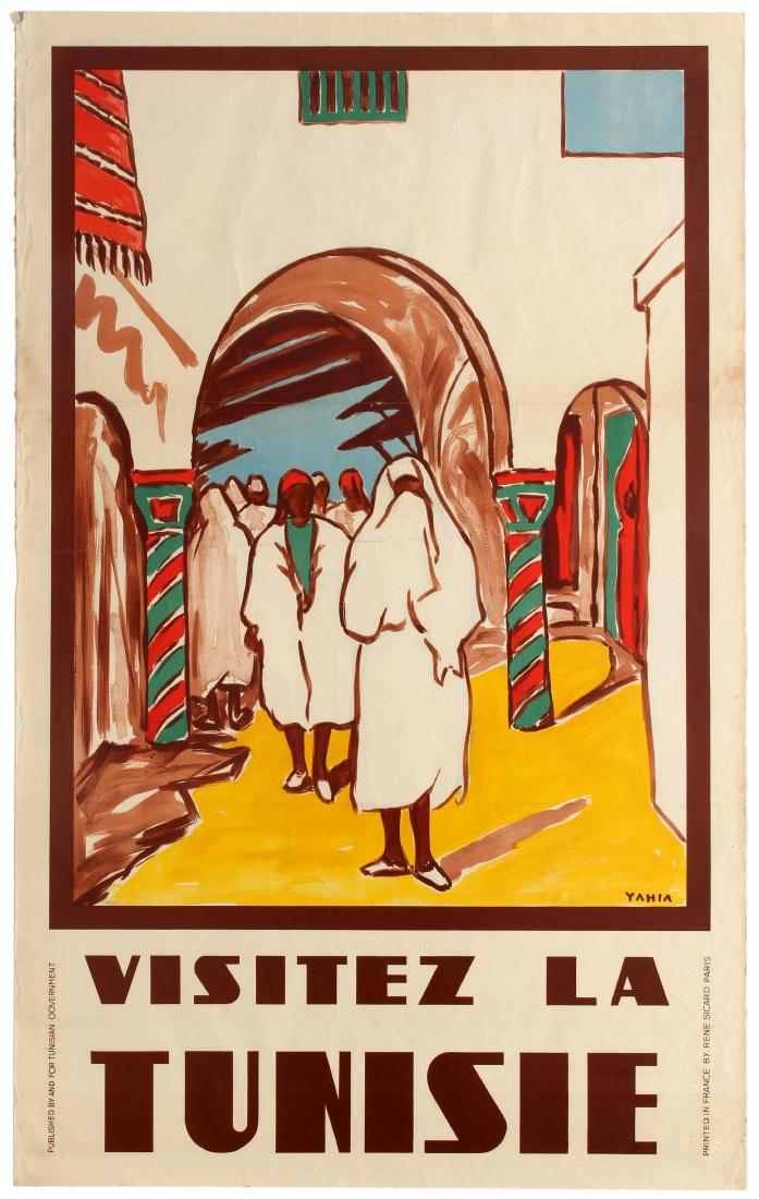 Visitez La Tunisie Tunisia Africa Vintage African Travel Advertisement Poster