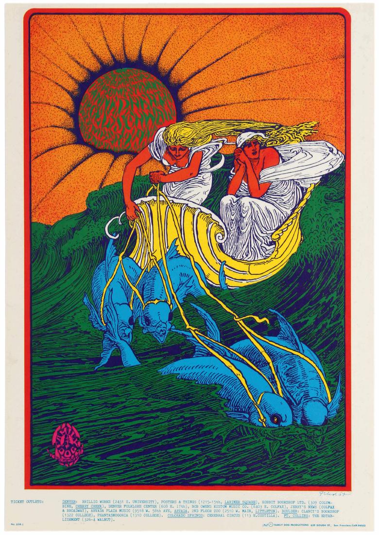 Advertising Poster Canned Heat 1967 Avalon Ballroom: Original vintage music advertising poster for a concert by Canned Heat and Siegel Schwall at the Avalon Ballroom in 1967. The event was organised by Family Dog Productions. The Avalon Ballroom was a m