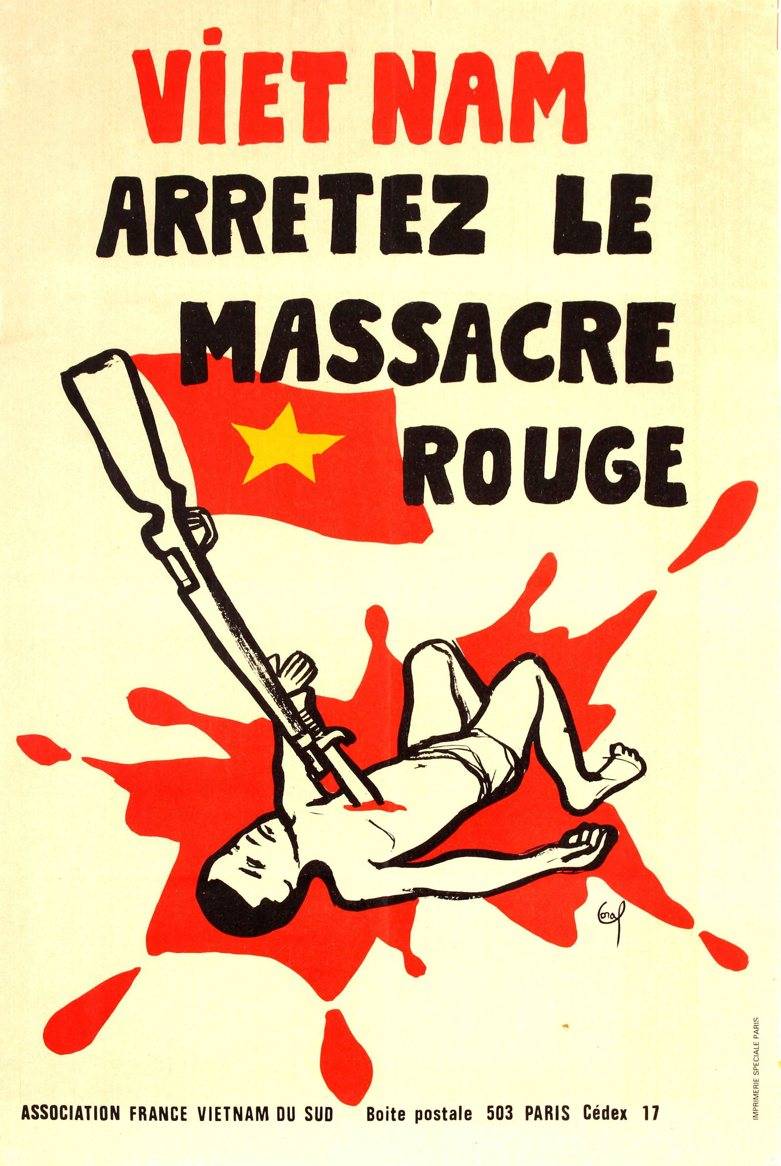 Propaganda Poster Vietnam Stop the Red Bloodbath - Nov 16, 2019