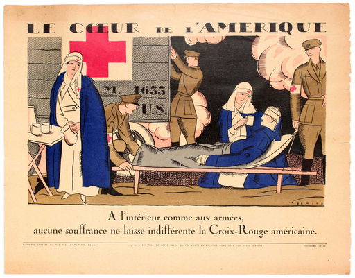Propaganda Poster Wwi American Red Cross France Usa Nov 16 2019